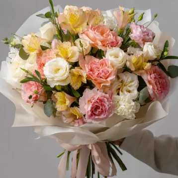 Букет с альстромериями «Альстромерия в ритме солнца»