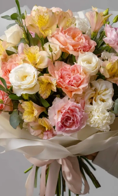 Букет с альстромериями «Альстромерия в ритме солнца»