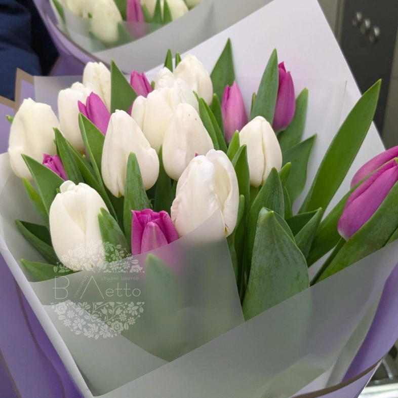 Тюльпаны нежного оттенка