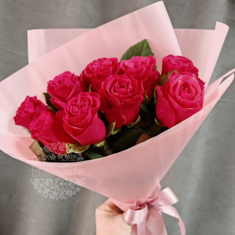 Розовый букет страсти